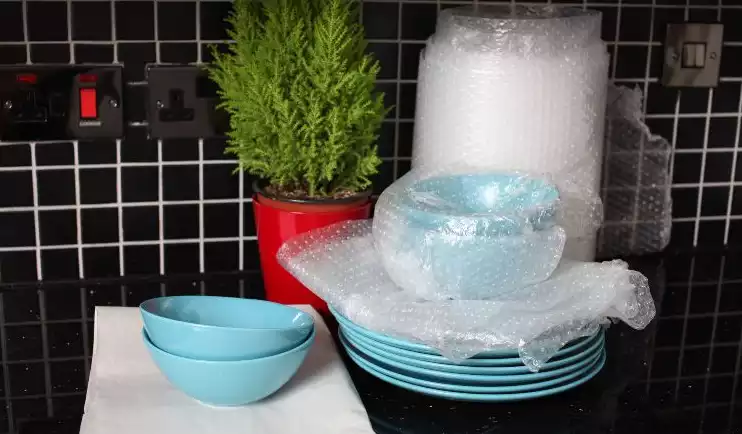 emballage vaisselle papier bulle